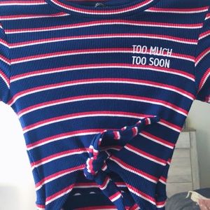 ‘Too Much Too Soon’ Knot Top Mini Dress